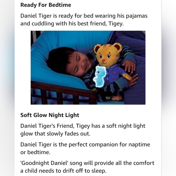 BNIB Daniel Tiger's Neighborhood Snuggle & Glow Plush - Picture 5 of 6